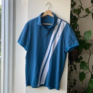 J Lindeberg golf shirt blue polo
